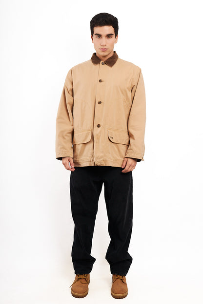 2000s Vintage Polo Ralph Lauren Cordroy Collar Michigan Chore Coat (M/L)