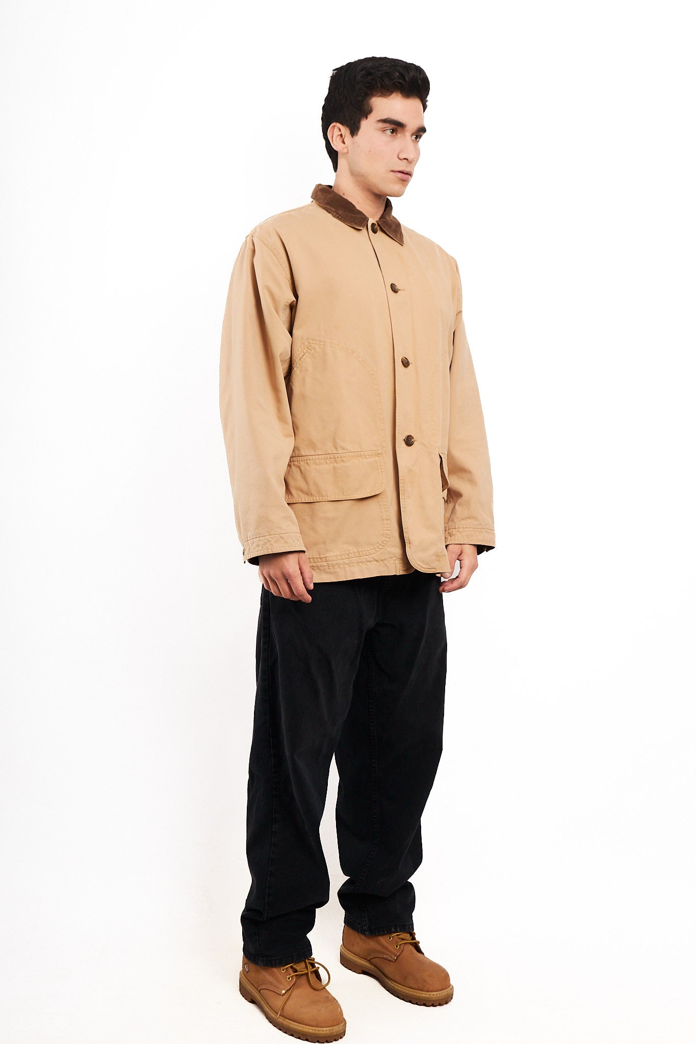 2000s Vintage Polo Ralph Lauren Cordroy Collar Michigan Chore Coat (M/L)