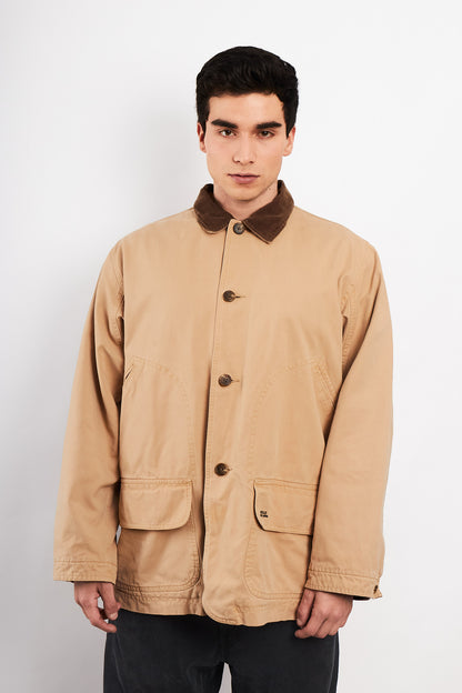 2000s Vintage Polo Ralph Lauren Cordroy Collar Michigan Chore Coat (M/L)
