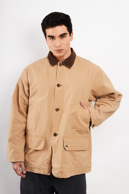 2000s Vintage Polo Ralph Lauren Cordroy Collar Michigan Chore Coat (M/L)