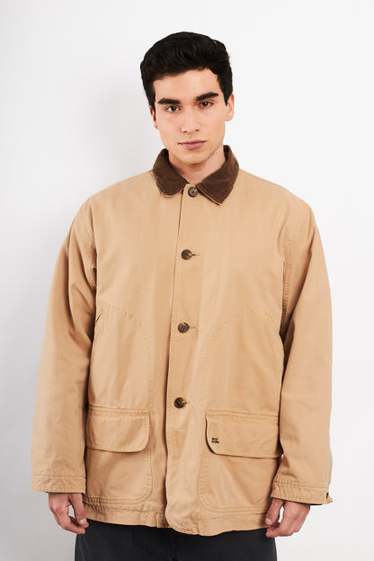 2000s Vintage Polo Ralph Lauren Cordroy Collar Michigan Chore Coat (M/L)