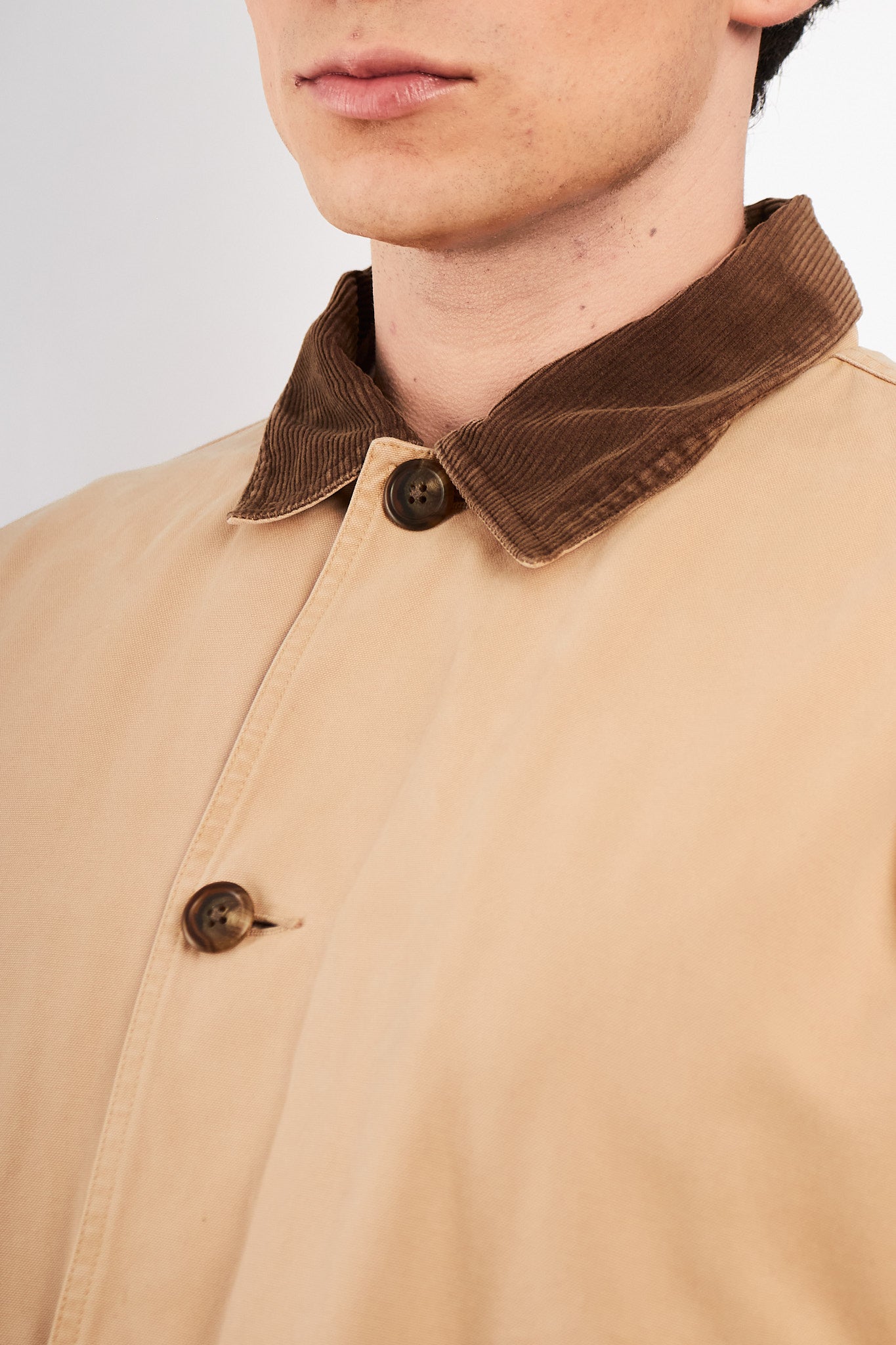 2000s Vintage Polo Ralph Lauren Cordroy Collar Michigan Chore Coat (M/L)