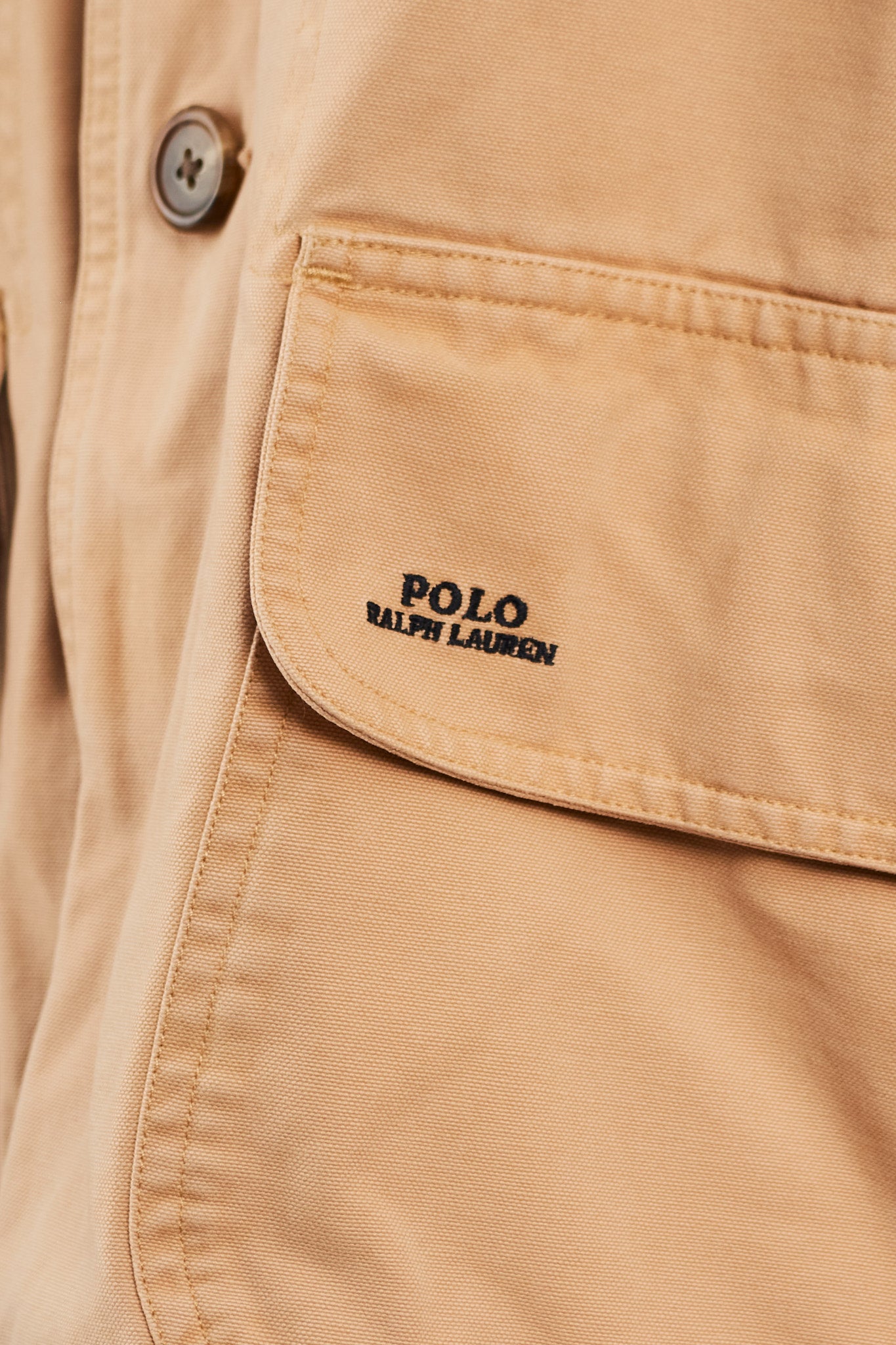 2000s Vintage Polo Ralph Lauren Cordroy Collar Michigan Chore Coat (M/L)