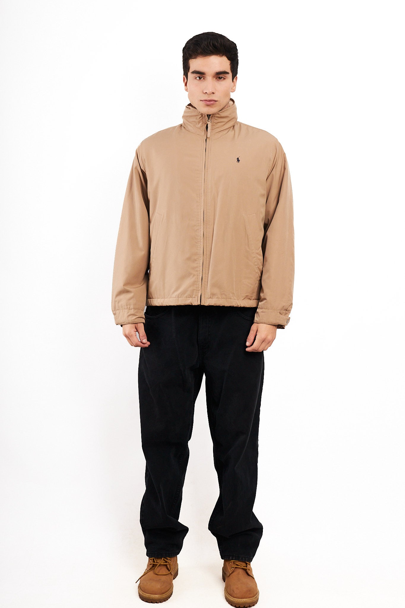 2000 Vintage Polo Ralph Lauren Impermeable Khakhi Bomber Jacket (M)