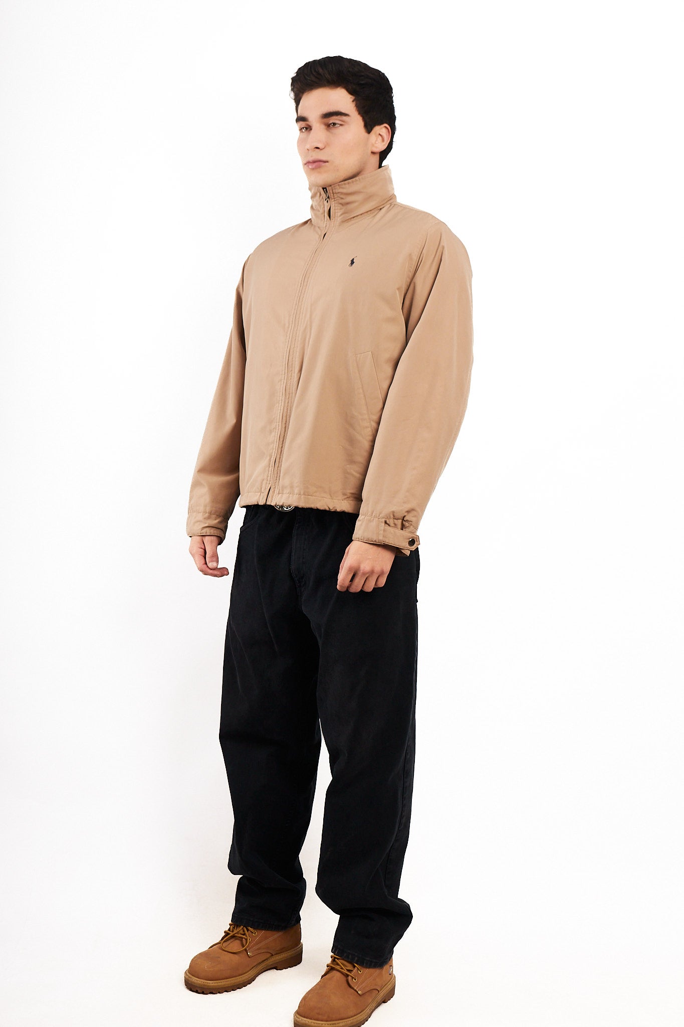 2000 Vintage Polo Ralph Lauren Impermeable Khakhi Bomber Jacket (M)