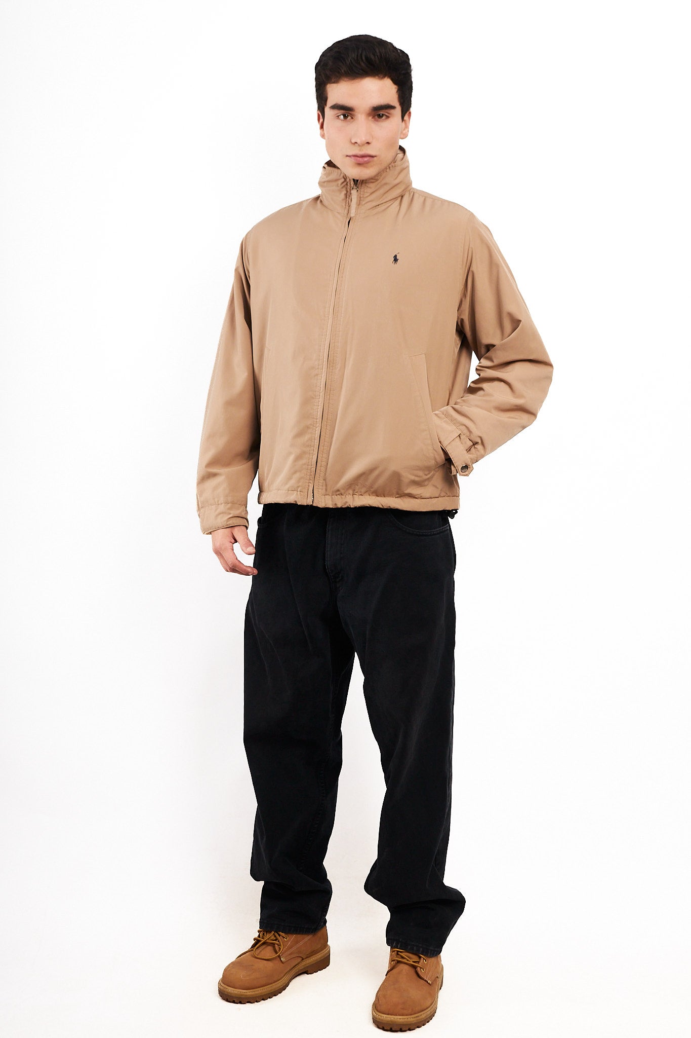 2000 Vintage Polo Ralph Lauren Impermeable Khakhi Bomber Jacket (M)