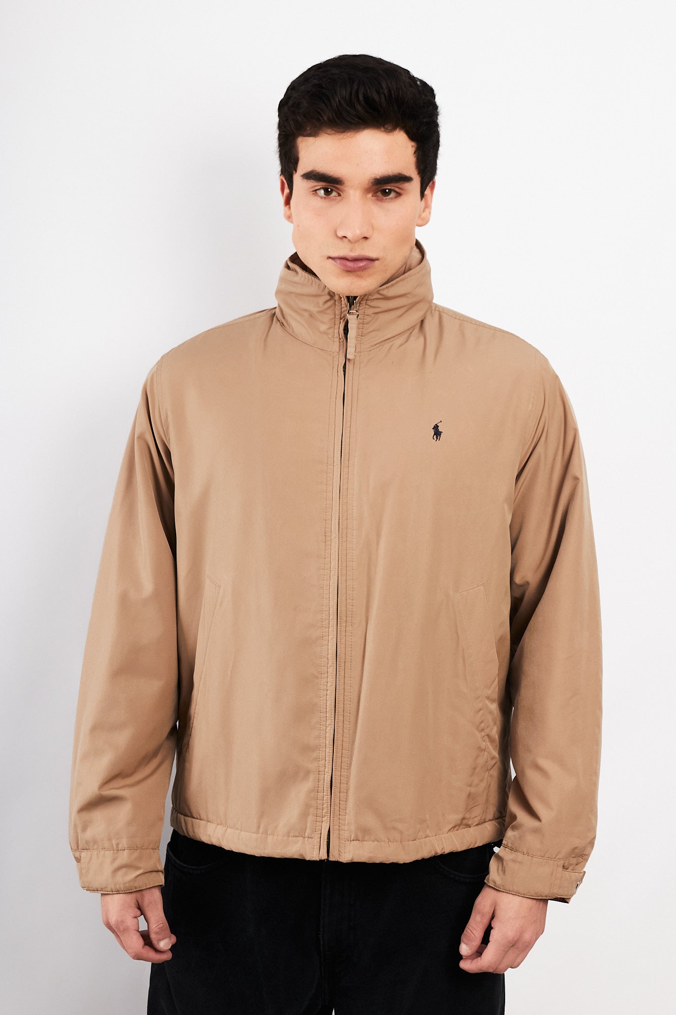 2000 Vintage Polo Ralph Lauren Impermeable Khakhi Bomber Jacket (M)