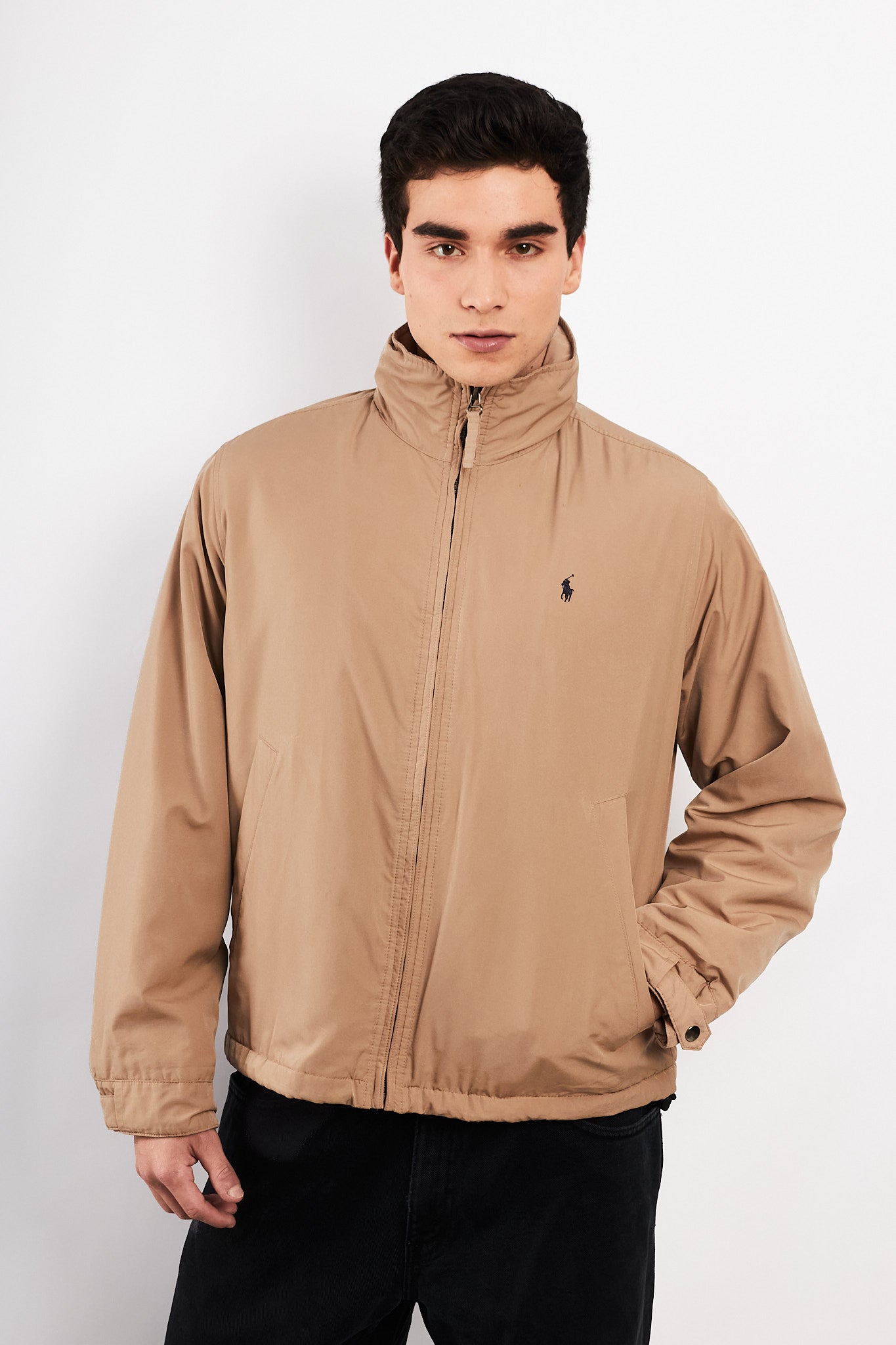 2000 Vintage Polo Ralph Lauren Impermeable Khakhi Bomber Jacket (M)