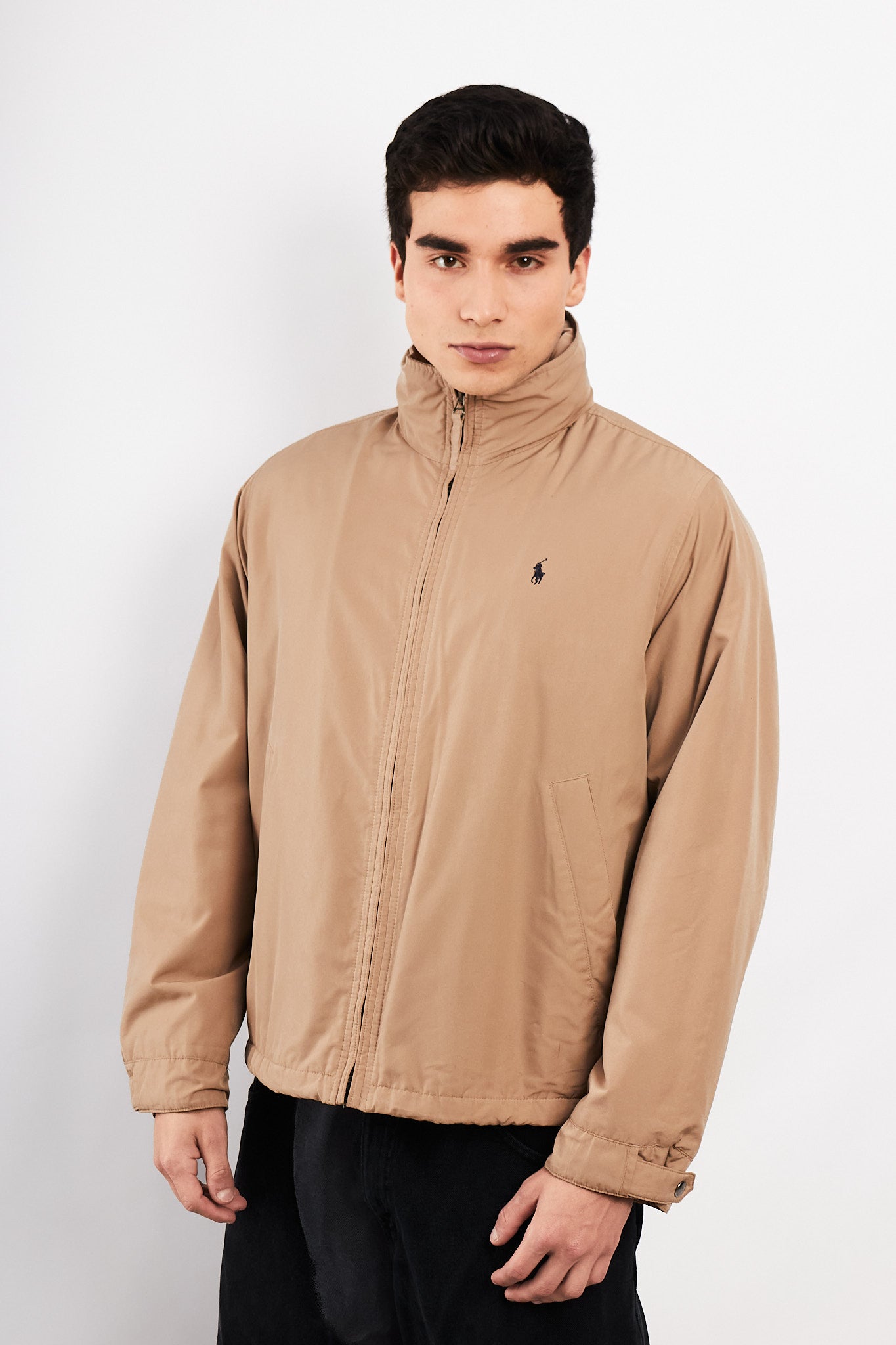 2000 Vintage Polo Ralph Lauren Impermeable Khakhi Bomber Jacket (M)