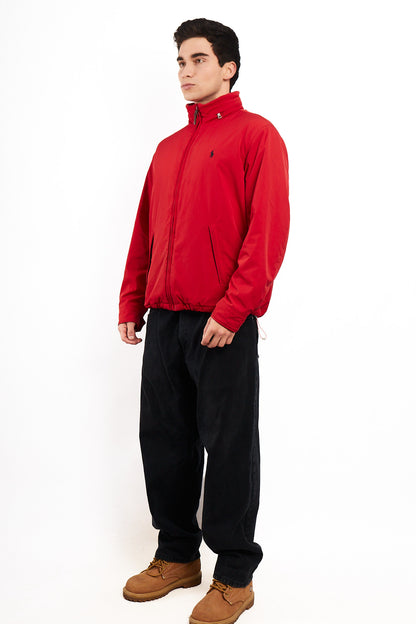 2010 Polo Ralph Lauren Impermeable Crimson Red Bomber Jacket (L)