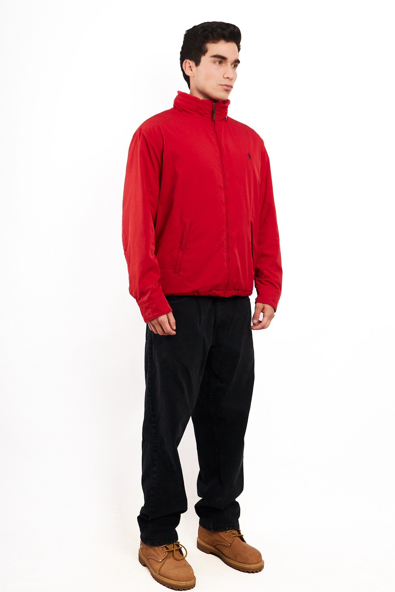 2010 Polo Ralph Lauren Impermeable Crimson Red Bomber Jacket (L)