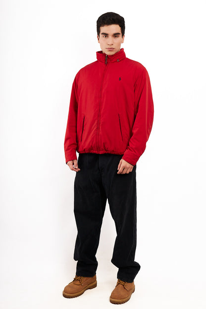 2010 Polo Ralph Lauren Impermeable Crimson Red Bomber Jacket (L)