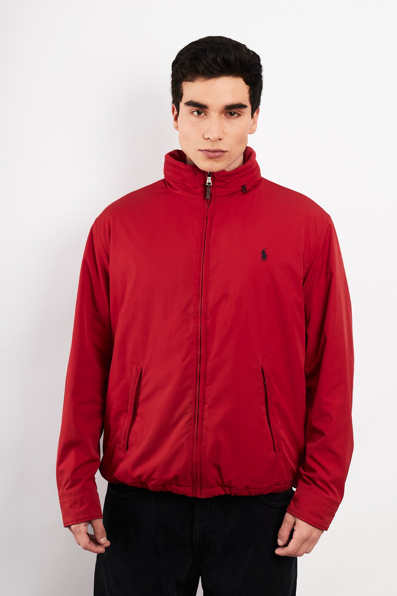 2010 Polo Ralph Lauren Impermeable Crimson Red Bomber Jacket (L)