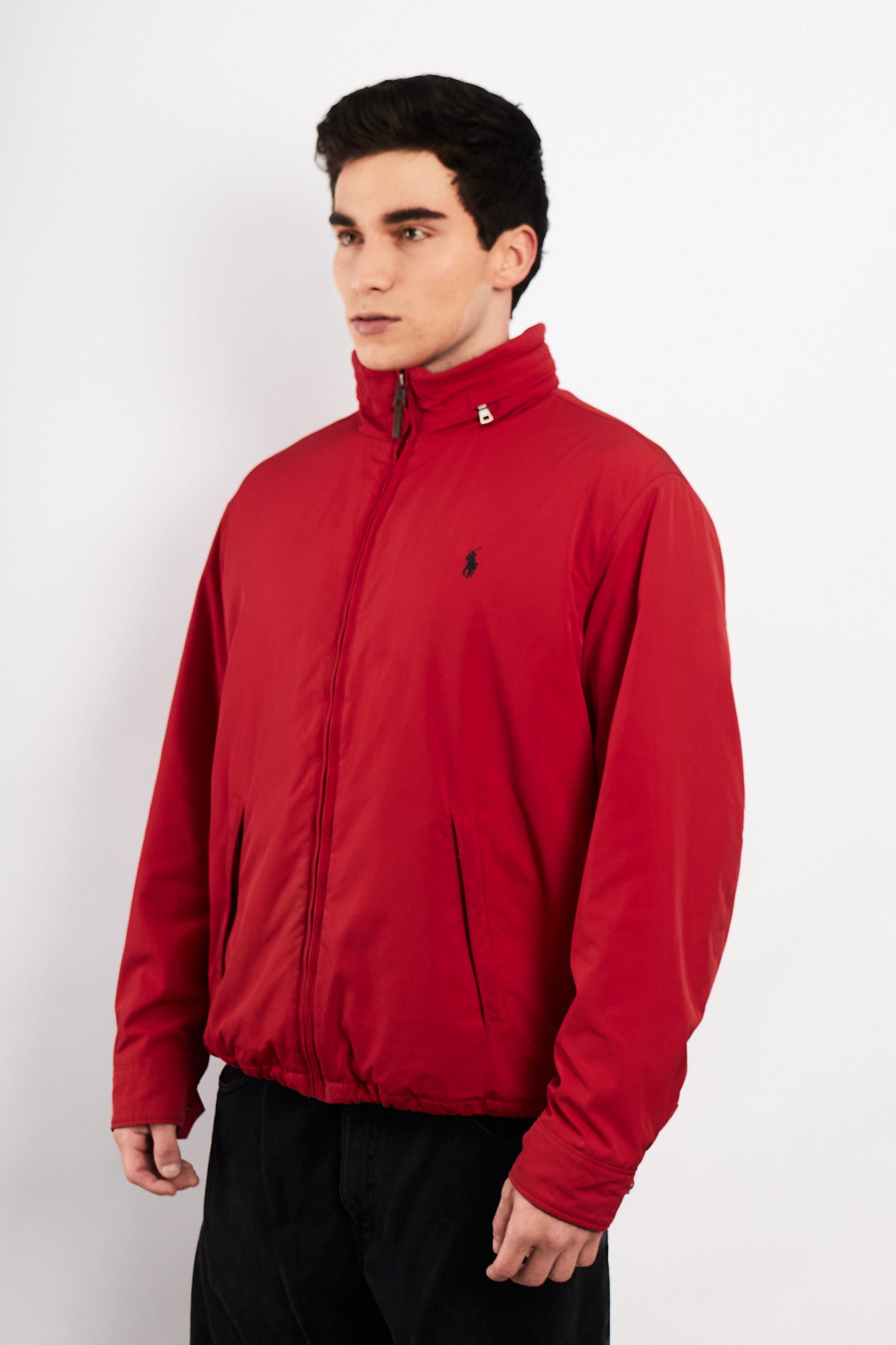 2010 Polo Ralph Lauren Impermeable Crimson Red Bomber Jacket (L)