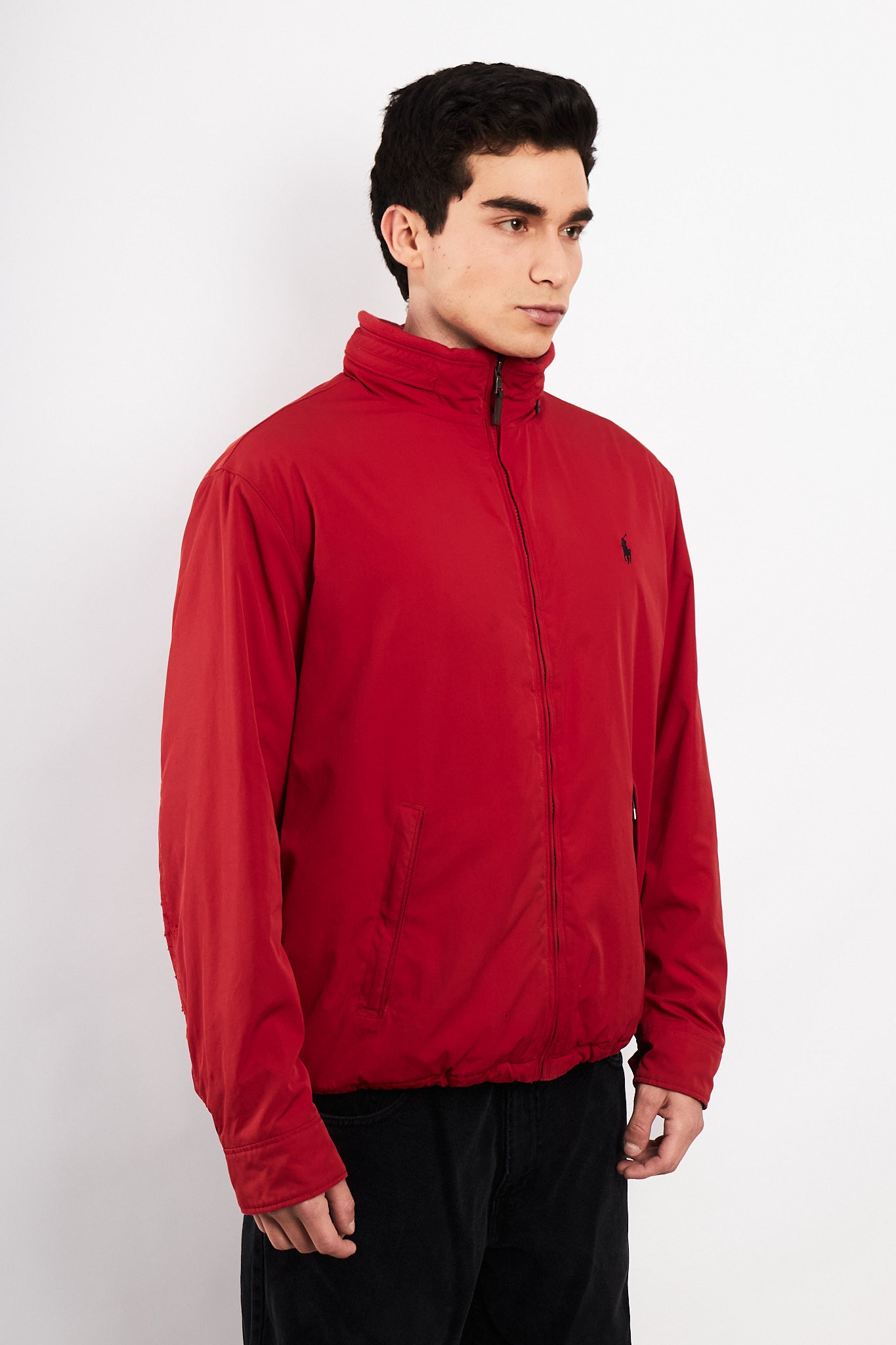 2010 Polo Ralph Lauren Impermeable Crimson Red Bomber Jacket (L)