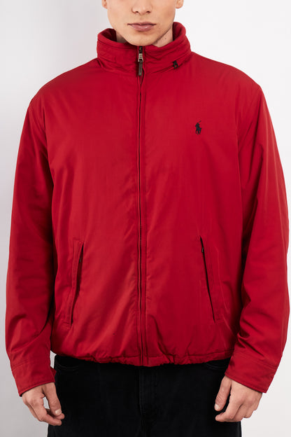 2010 Polo Ralph Lauren Impermeable Crimson Red Bomber Jacket (L)
