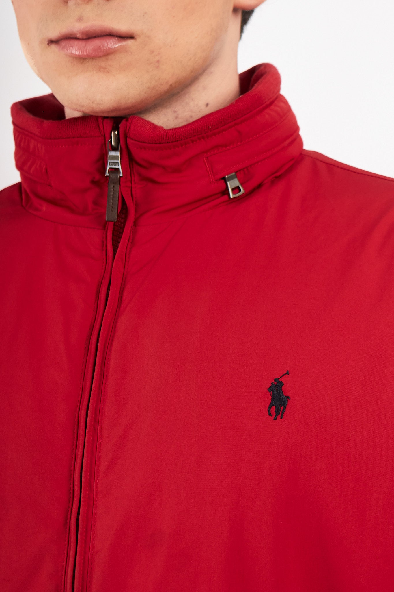 2010 Polo Ralph Lauren Impermeable Crimson Red Bomber Jacket (L)