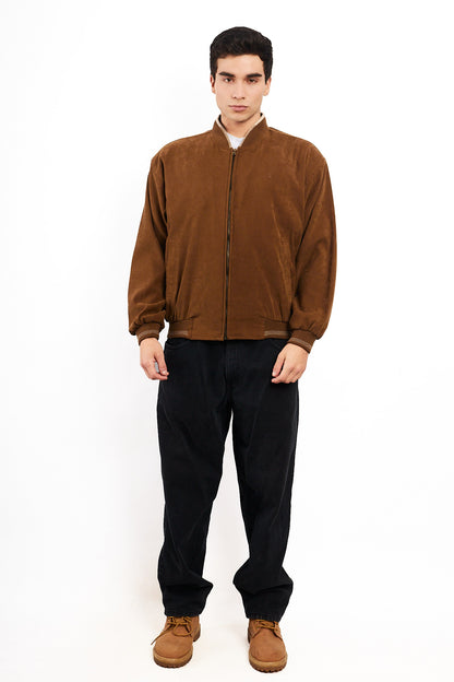 1990 Vintage Polo Ralph Lauren Tobacco Peachsin Bomber Jacket (M/L)
