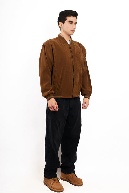 1990 Vintage Polo Ralph Lauren Tobacco Peachsin Bomber Jacket (M/L)