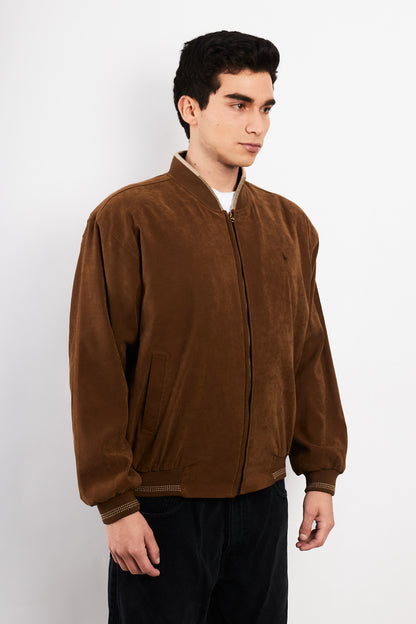 1990 Vintage Polo Ralph Lauren Tobacco Peachsin Bomber Jacket (M/L)