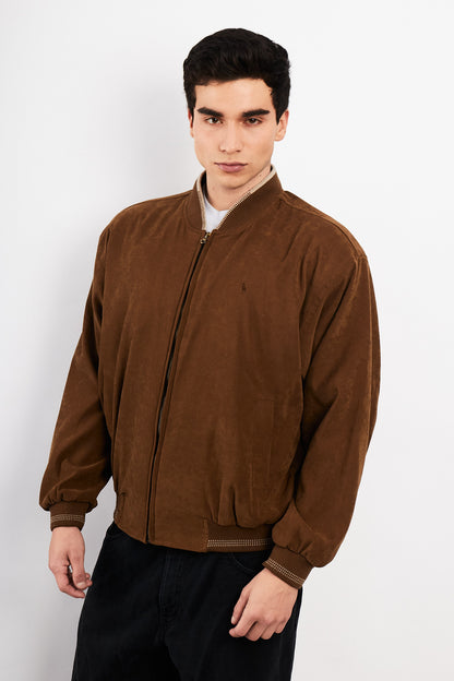 1990 Vintage Polo Ralph Lauren Tobacco Peachsin Bomber Jacket (M/L)