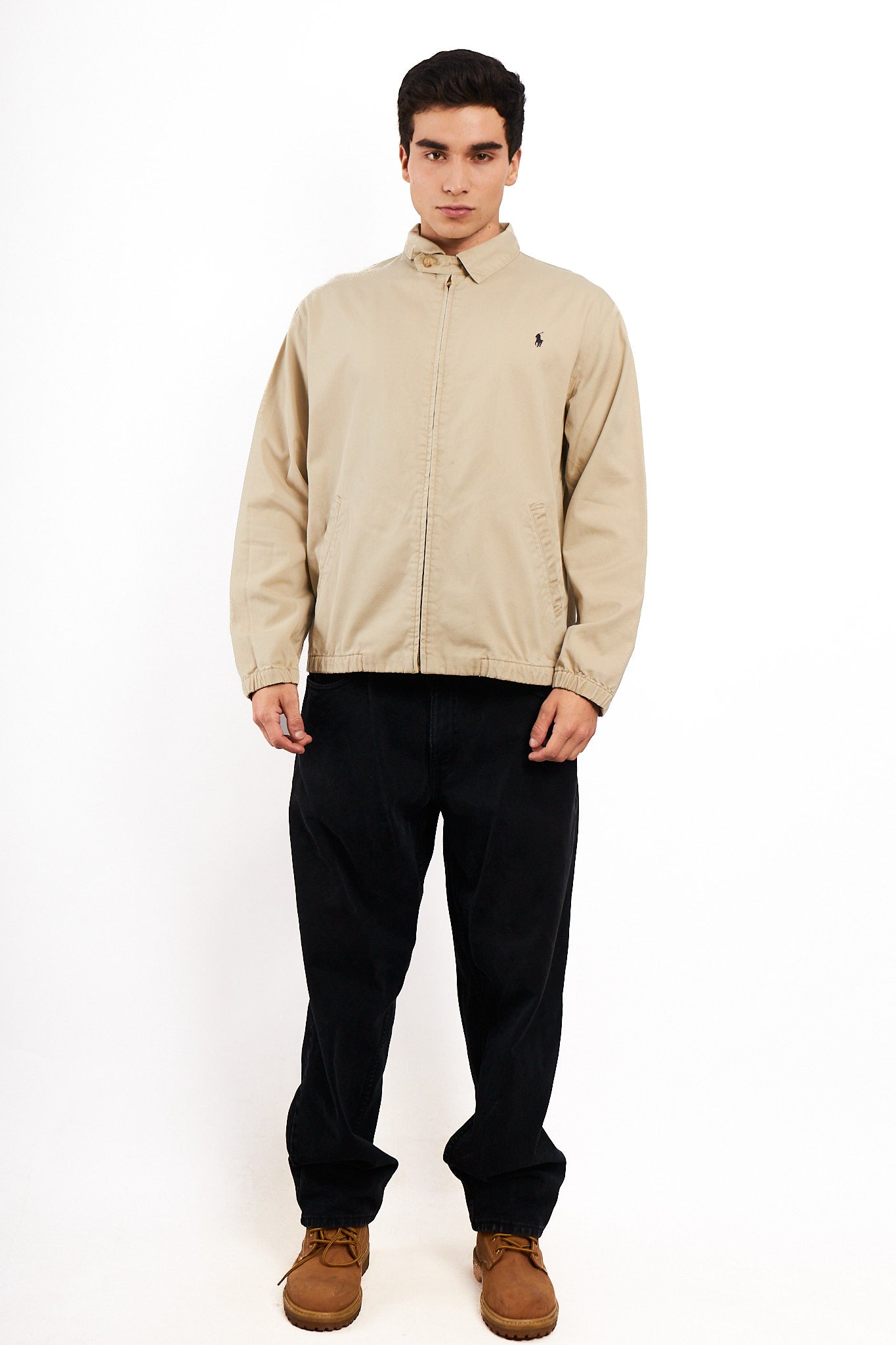 2000 Vintage Polo Ralph Lauren Beige Harrington (L/XL)