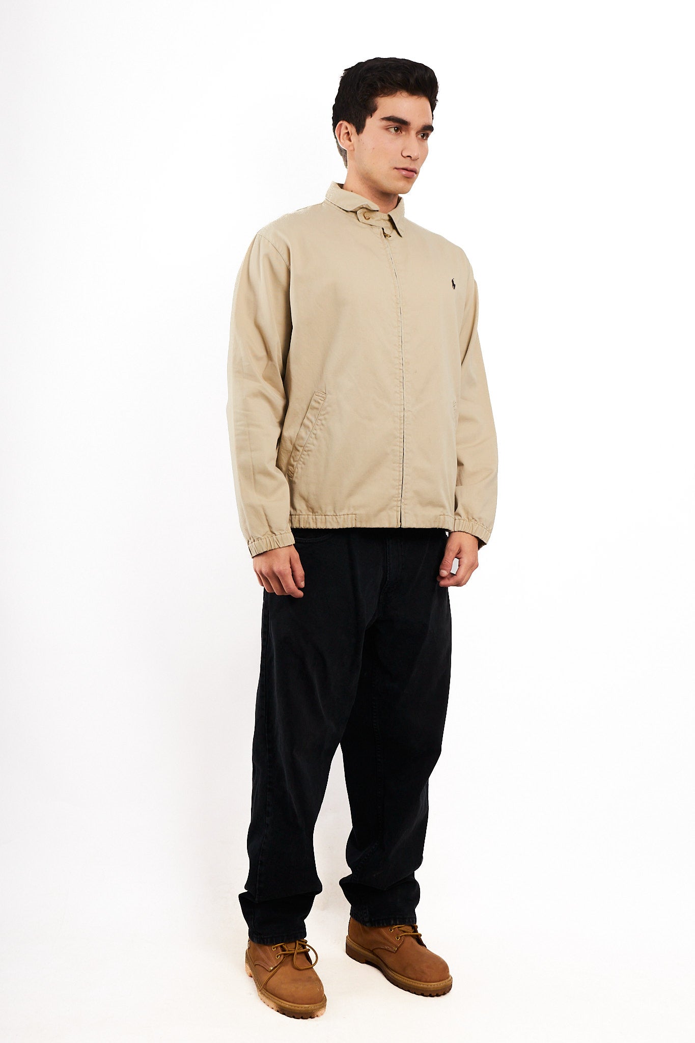 2000 Vintage Polo Ralph Lauren Beige Harrington (L/XL)