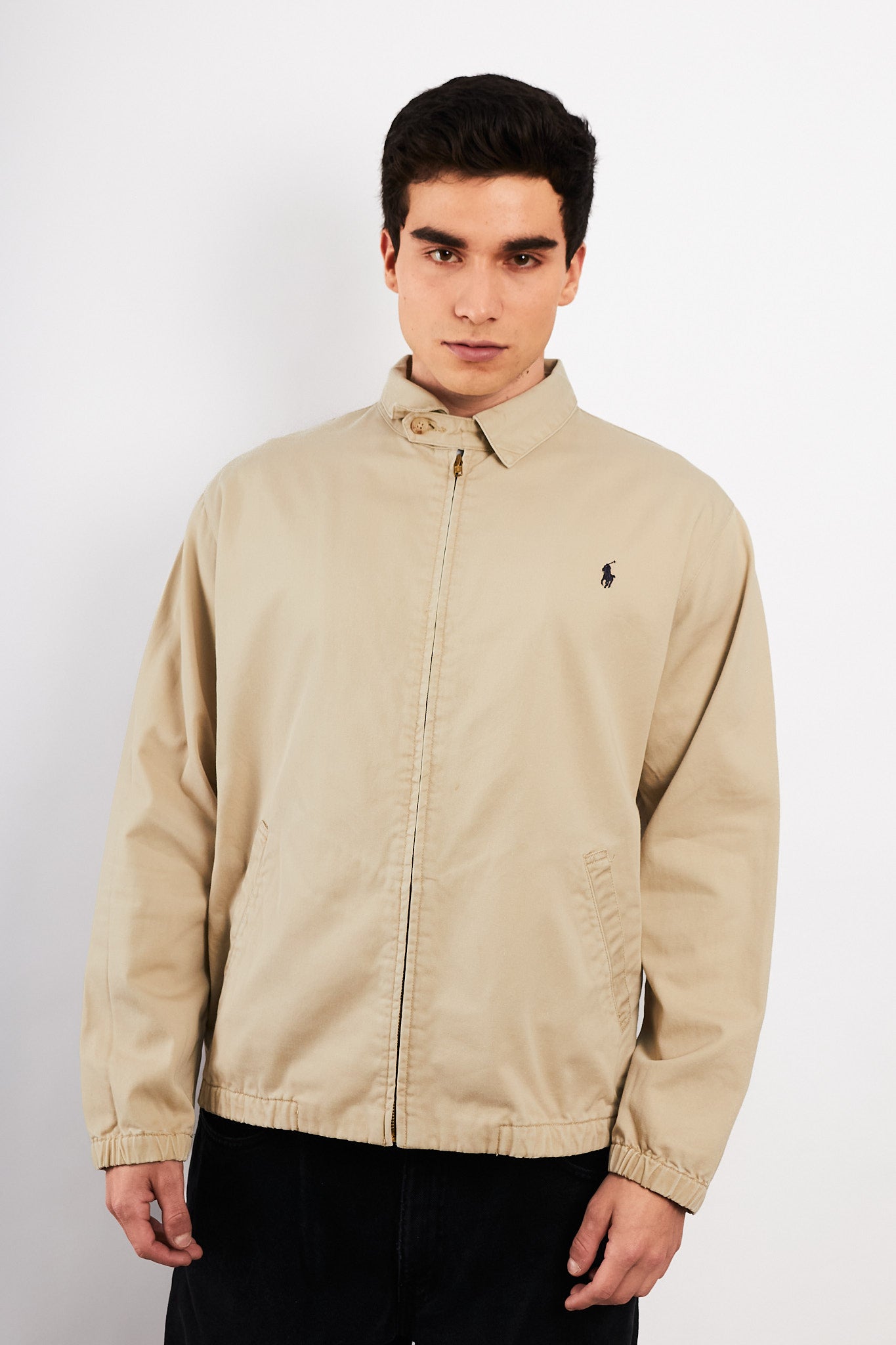 2000 Vintage Polo Ralph Lauren Beige Harrington (L/XL)