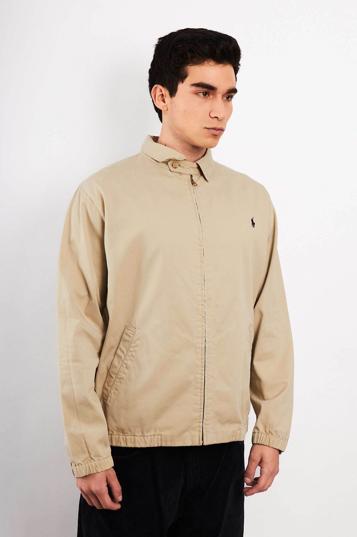 2000 Vintage Polo Ralph Lauren Beige Harrington (L/XL)