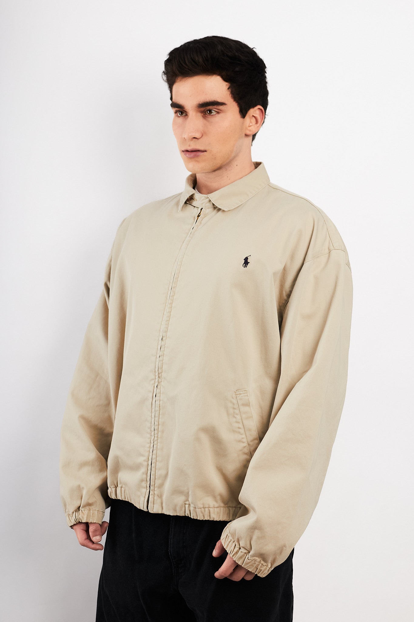 2000 Vintage Polo Ralph Lauren Beige Harrington (M/L)