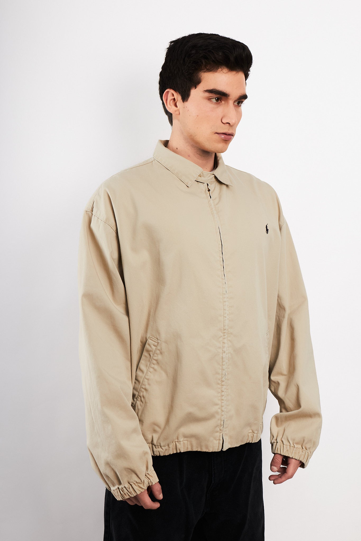 2000 Vintage Polo Ralph Lauren Beige Harrington (M/L)