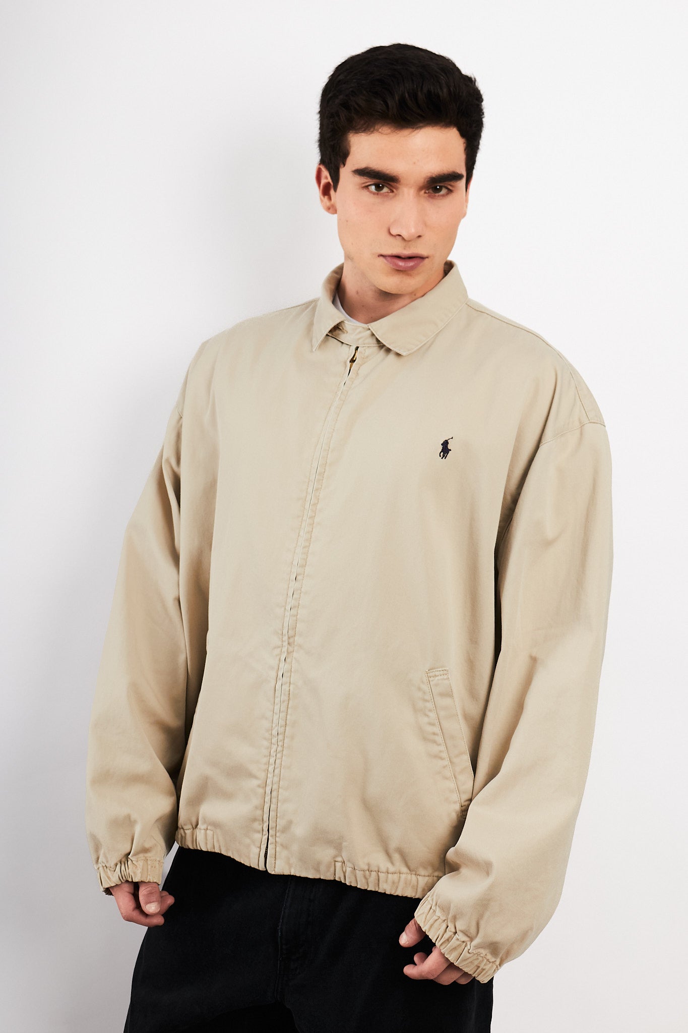 2000 Vintage Polo Ralph Lauren Beige Harrington (M/L)