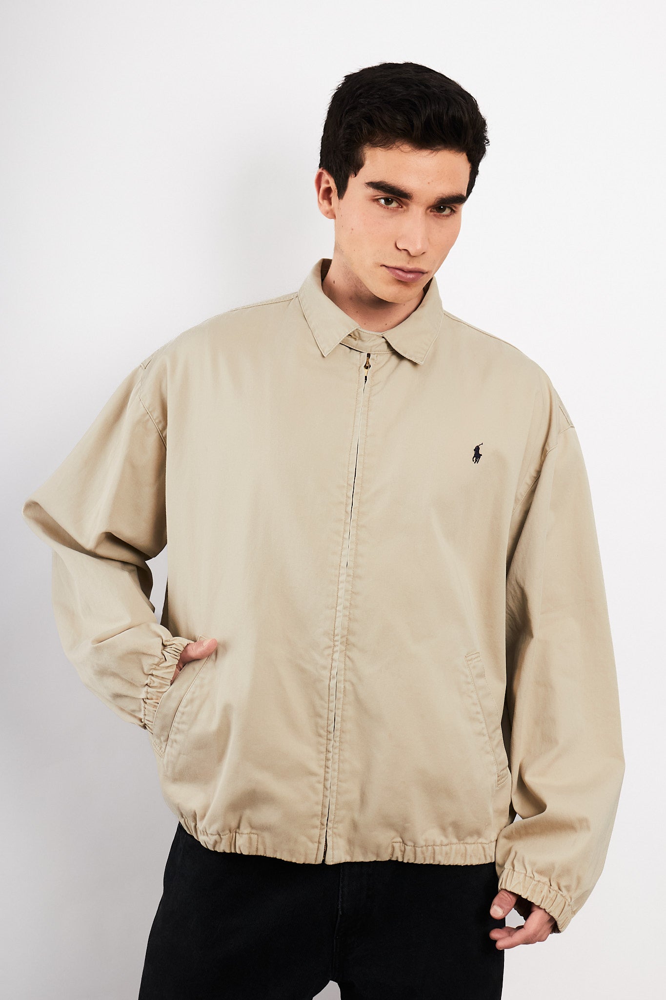 2000 Vintage Polo Ralph Lauren Beige Harrington (M/L)