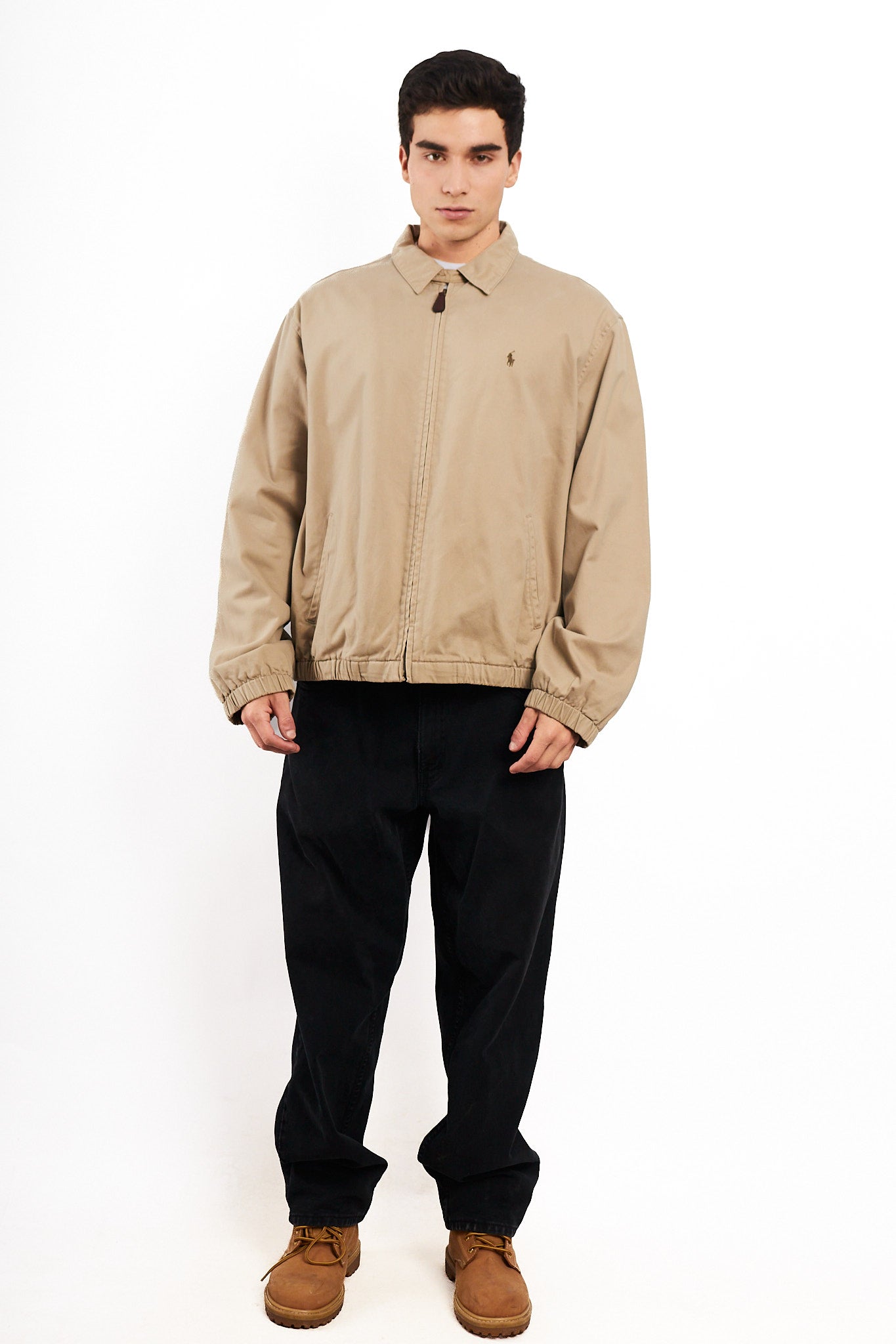 2000 Vintage Polo Ralph Lauren Camel Harrington (L)