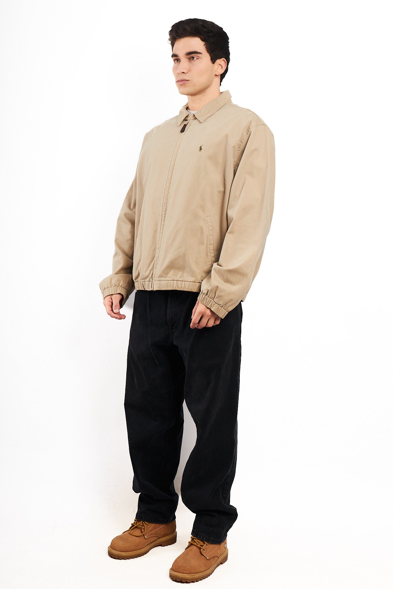 2000 Vintage Polo Ralph Lauren Camel Harrington (L)