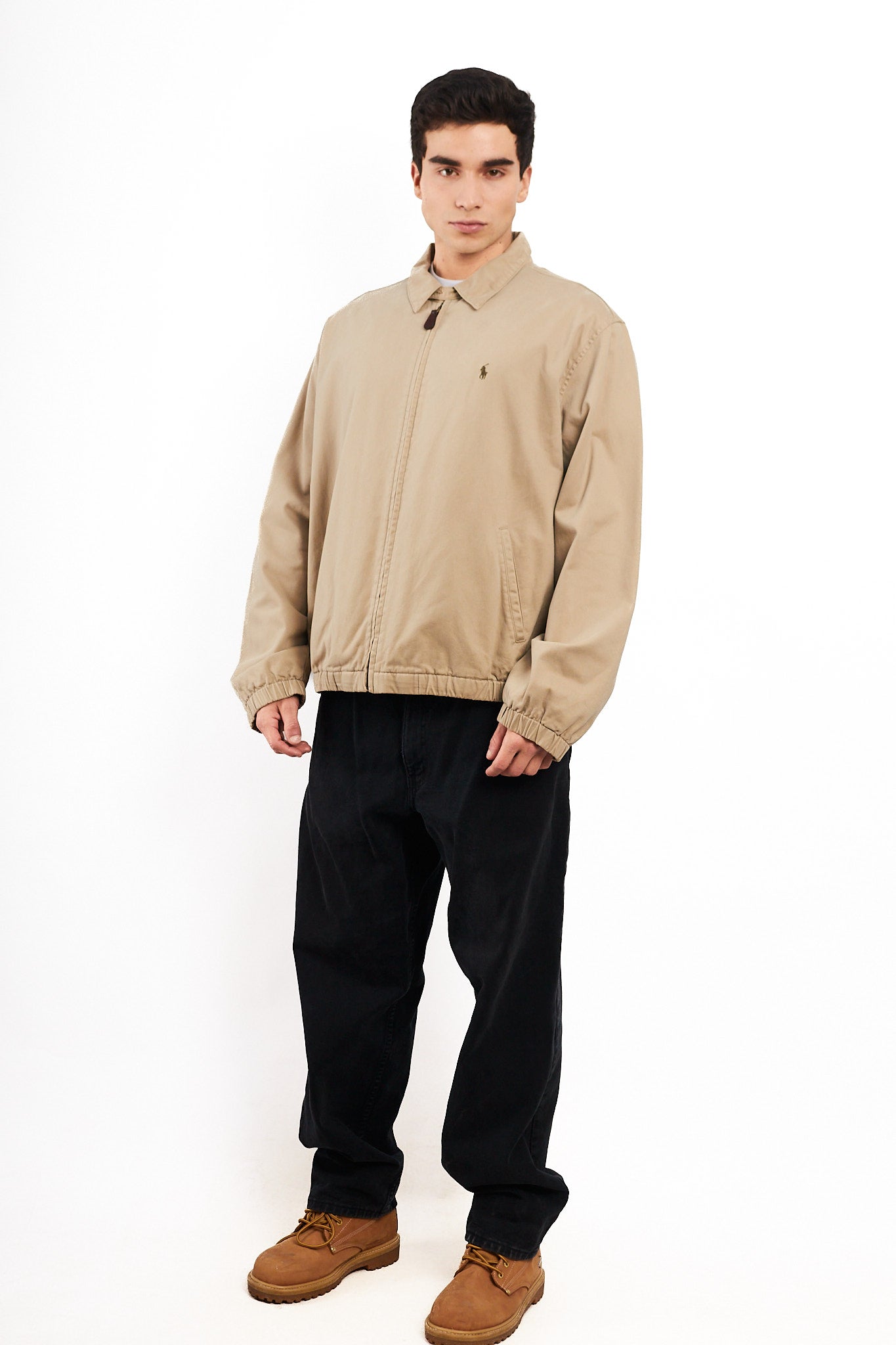 2000 Vintage Polo Ralph Lauren Camel Harrington (L)