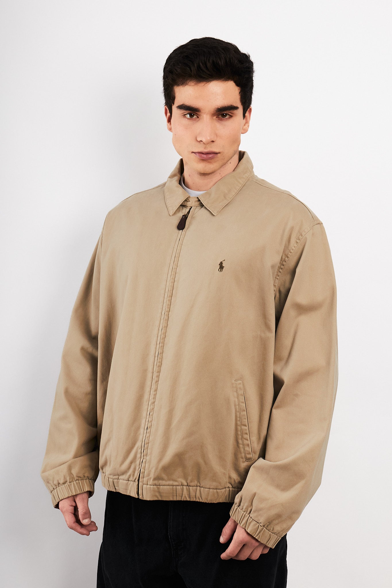 2000 Vintage Polo Ralph Lauren Camel Harrington (L)