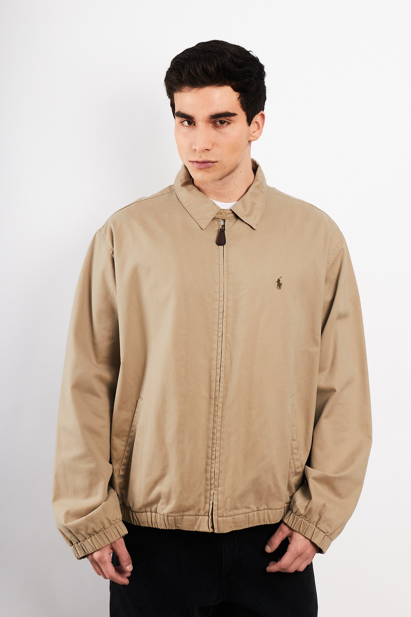2000 Vintage Polo Ralph Lauren Camel Harrington (L)