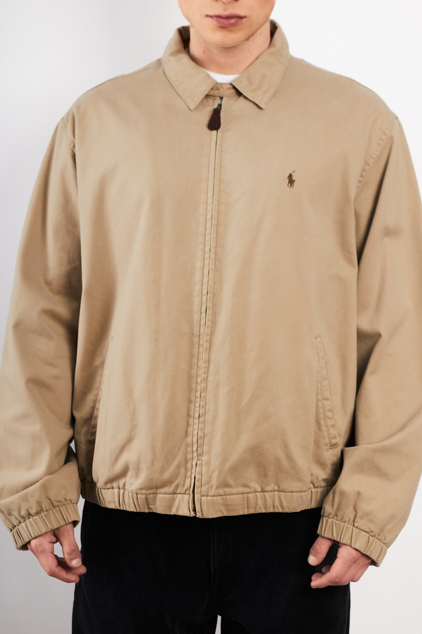 2000 Vintage Polo Ralph Lauren Camel Harrington (L)