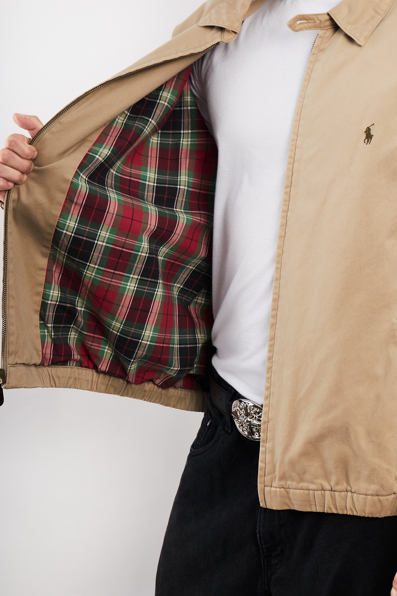 2000 Vintage Polo Ralph Lauren Camel Harrington (L)