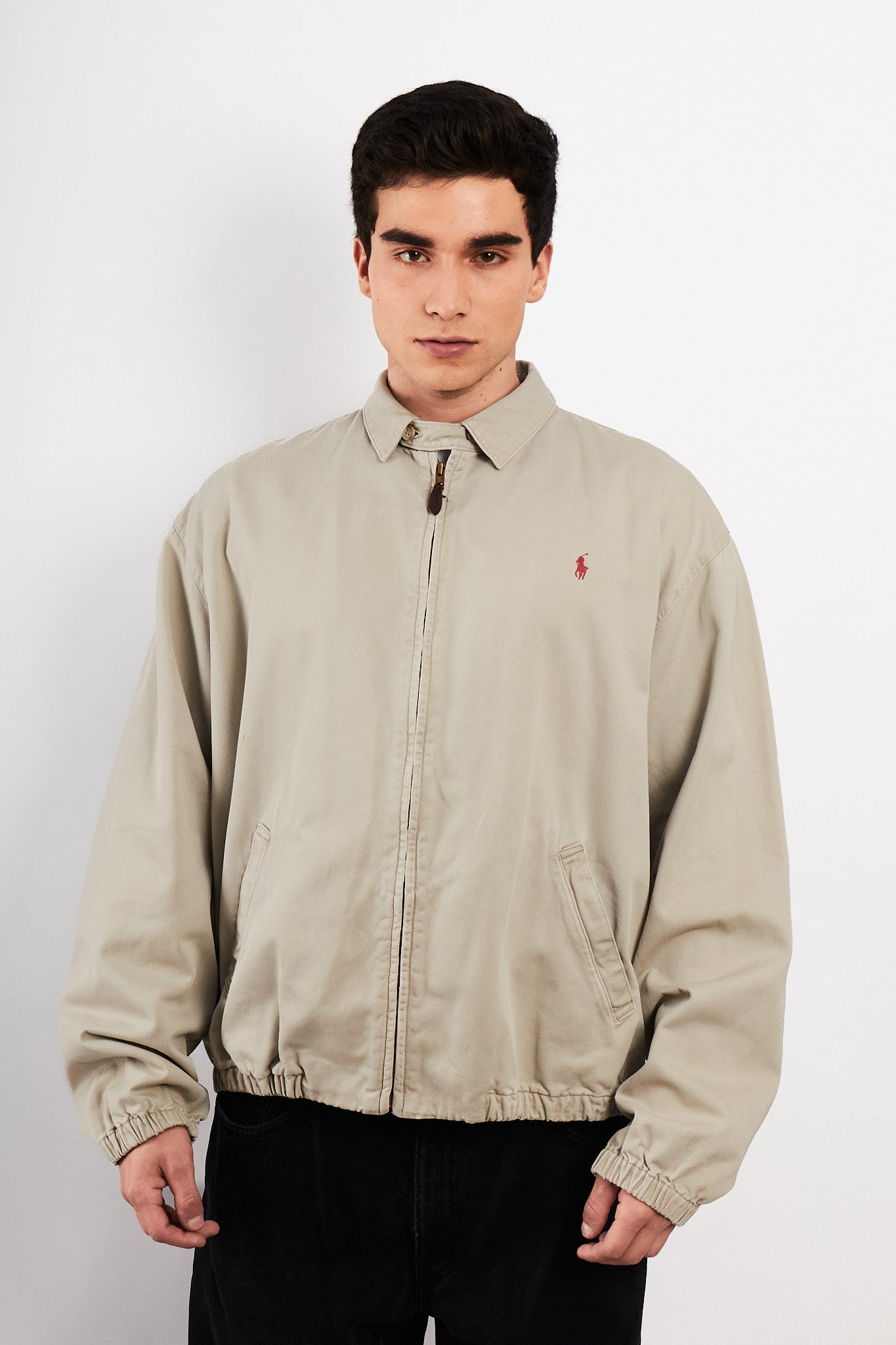 2000 Vintage Polo Ralph Lauren Cream Harrington (L)