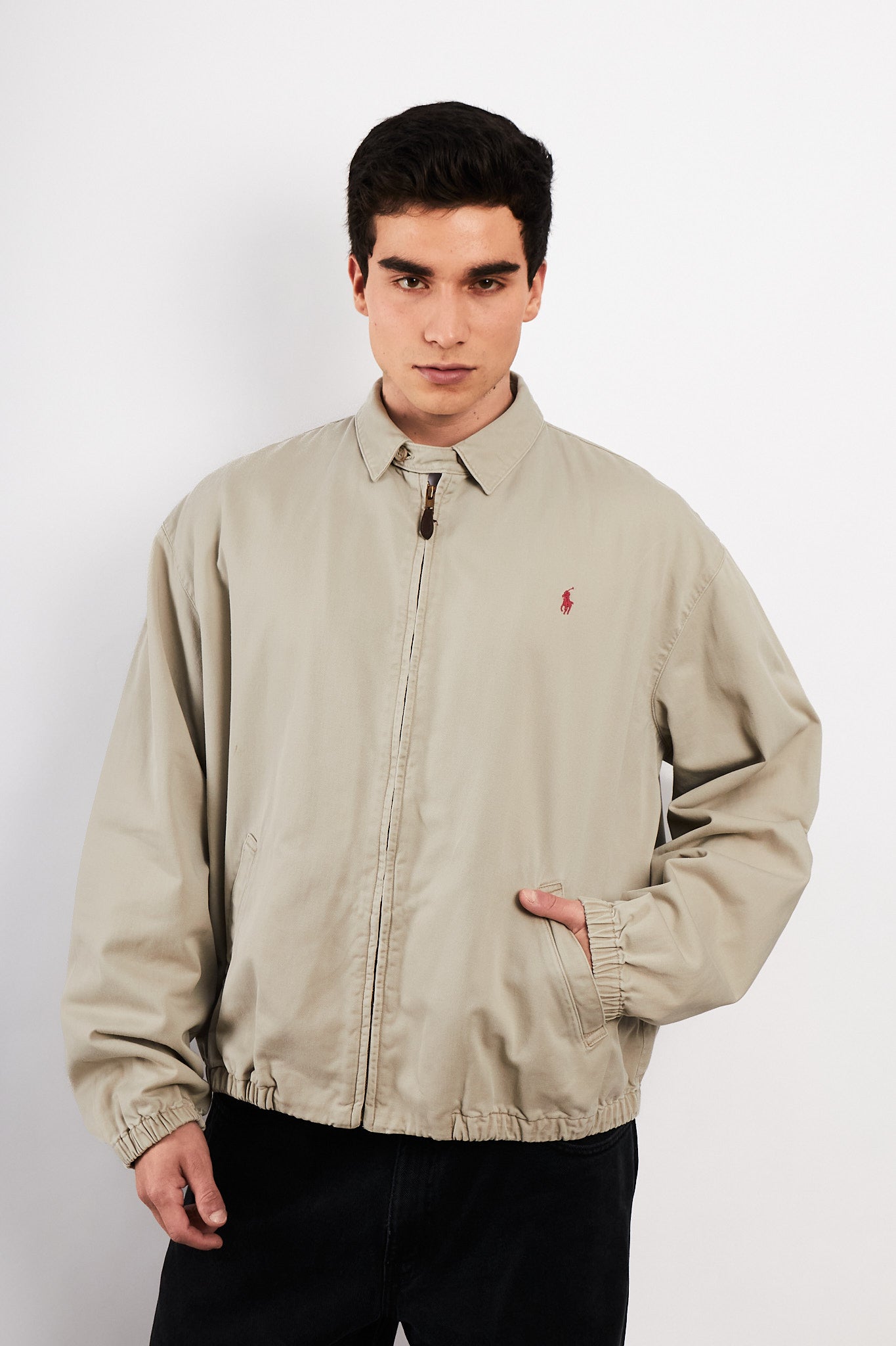 2000 Vintage Polo Ralph Lauren Cream Harrington (L)