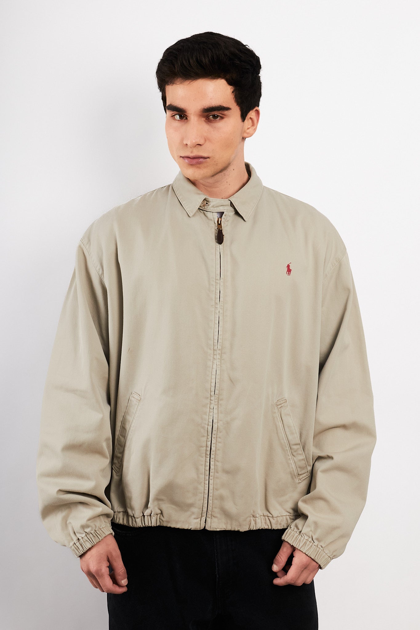 2000 Vintage Polo Ralph Lauren Cream Harrington (L)