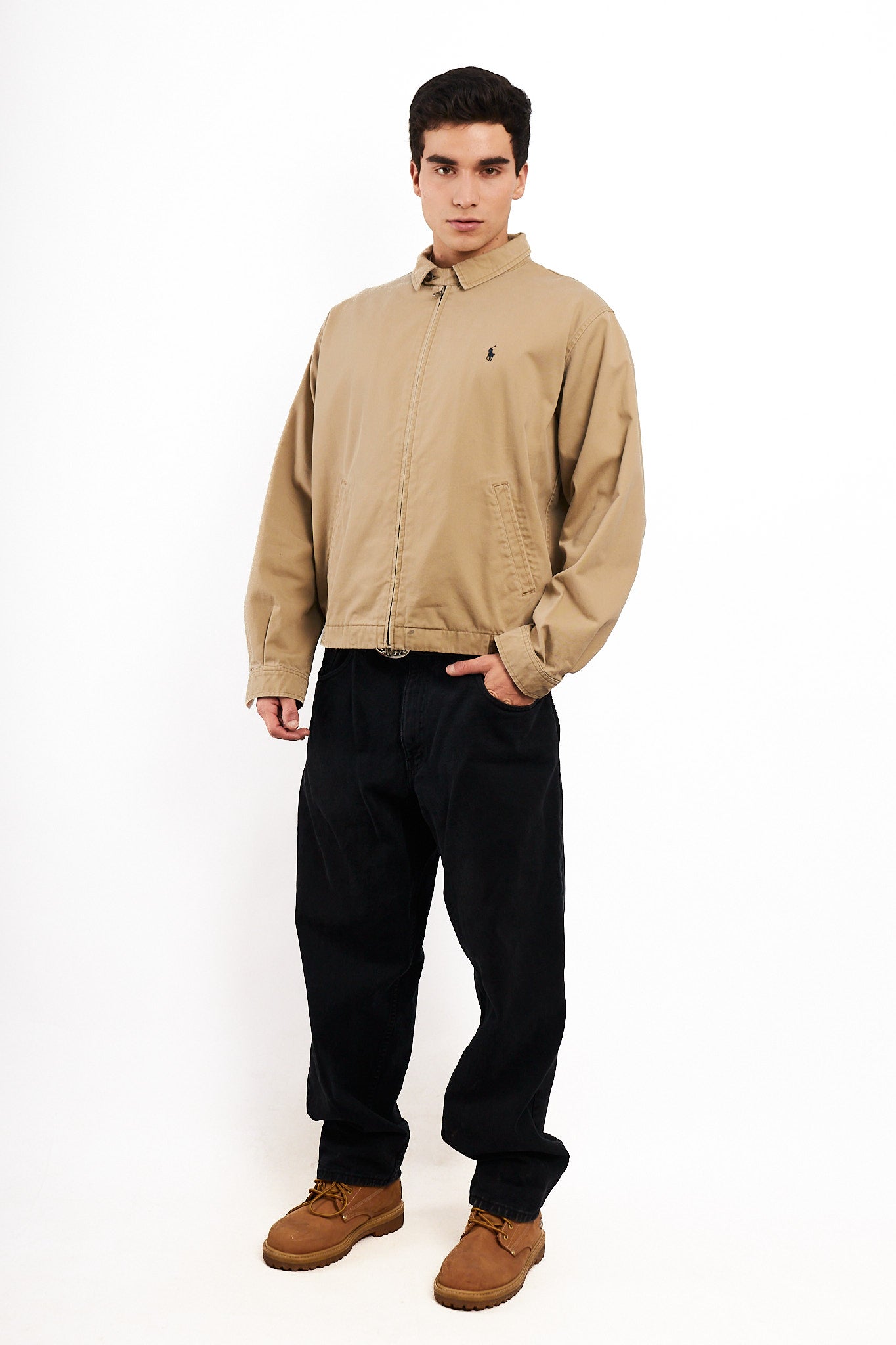 2000 Vintage Polo Ralph Lauren Camel Harrington Jacket (M/L)