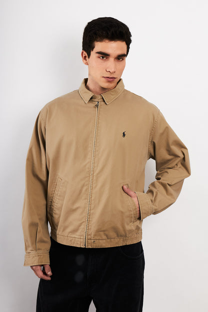 2000 Vintage Polo Ralph Lauren Camel Harrington Jacket (M/L)