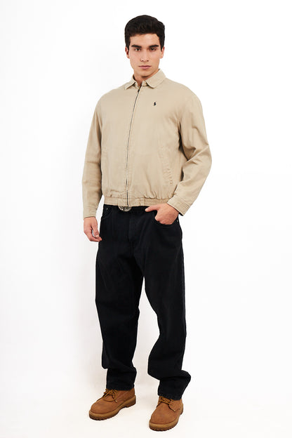 2000 Vintage Polo Ralph Lauren Lined Beige Harrington (S/M)