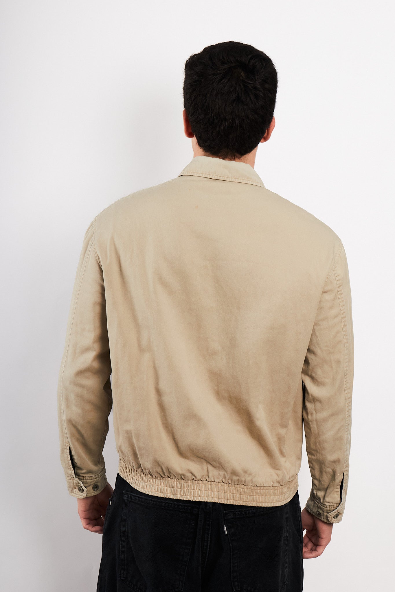 2000 Vintage Polo Ralph Lauren Lined Beige Harrington (S/M)