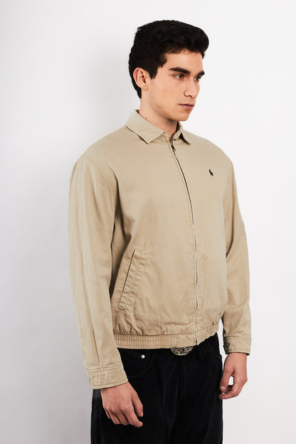 2000 Vintage Polo Ralph Lauren Lined Beige Harrington (S/M)
