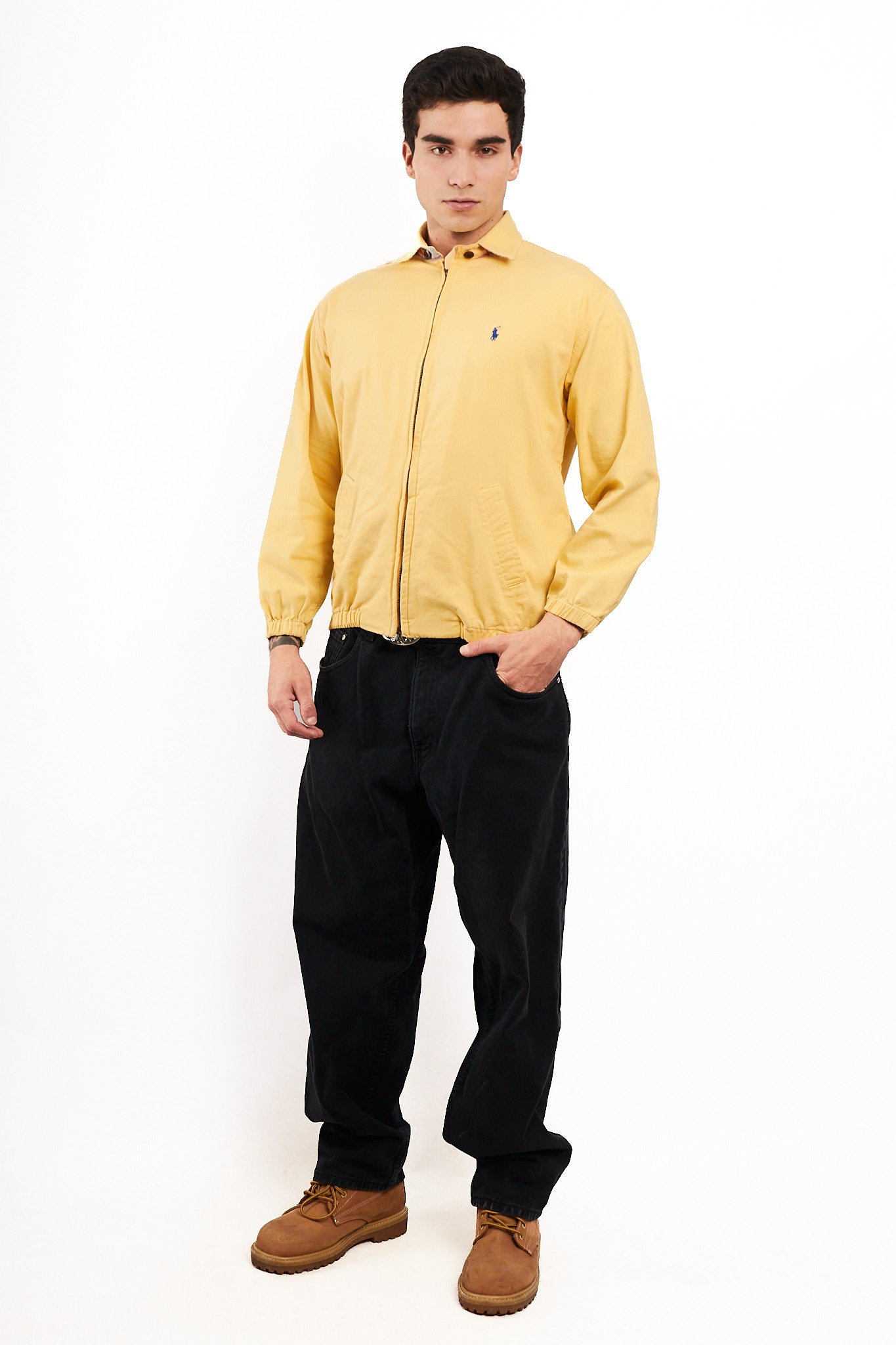 2000 Vintage Polo Ralph Lauren Butter Yellow Harrington (M)