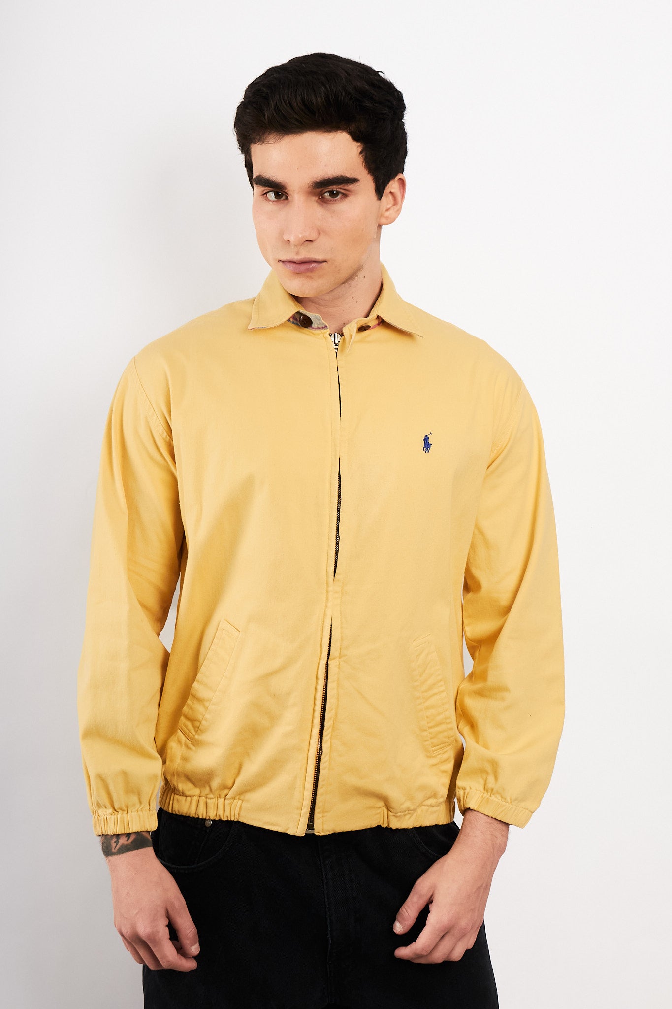 2000 Vintage Polo Ralph Lauren Butter Yellow Harrington (M)